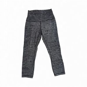 Lululemon Women's Leggings 4 Align High Rise Crop Heather Gray Pull-On Stretch